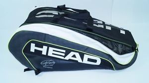 *NEW*Head Djokovic 12er Monstercombi Tennisbag Team black white racquet Novak