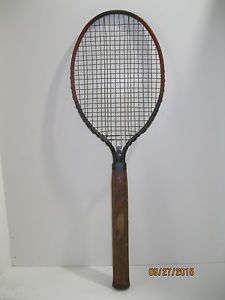 Vintage Tennis Racquet Plain Wood Handle,Steel Frame,Wire Strings Early 1920's ?