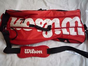 Wilson Tour Team Tennis 3 Racquet Case ThermoGuard Black/Red