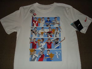 NWT Nike Federer Moments RF Trophy Training Tennis Tee Shirt 425385-100 XL