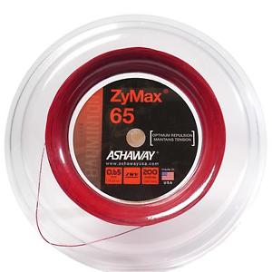 Ashaway ZyMax 65 Red Color Badminton String Reel - 660 feet / 200 meters