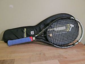 MINT Wilson Hyper Carbon Hammer 5.3 OS 95 Tennis Racquet Racket 4 1/2 with Case