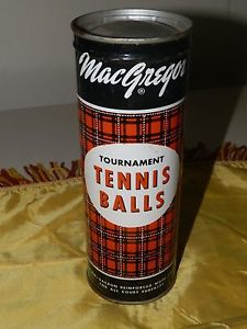 Vintage Unopened Can of Macgregor Tennis Balls-Key Open Type-Nice!!