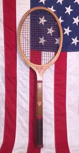 ANTIQUE VTG 30S 40S VICTOR WOOD TENNIS RACQUET RACKET CORTLAND MODEL