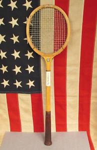 Vintage Spalding Wood Championship Kro-Bat Squash Racquet Hickory Strip Nice!