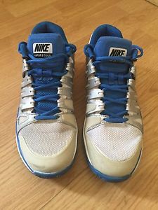 Nike Men Zoom Vapor 9 Tour Tennis Shoes Size 8.5 Blue/Silver/White