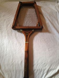 A.G.SPALDING & BROS GREENWOOD Wooden Tennis Racket Made in USA  Antique Vintage