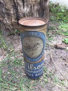 Vintage Wilson Tennis Ball Tin Can Rare