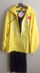 Li Ning 2012 Olympic Table Tennis / Badminton Tracksuit Youth Yellow & Black