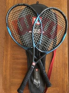 Set Of Wilson Hyper Hammer 4.0 Tennis Racquets And Cover - 4 3/8