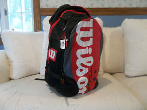 WILSON TOUR TENNIS RACQUET BACKPACK BAG Z6185 NEW