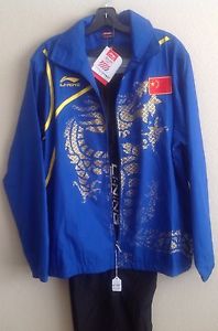 Li Ning 2012 Olympic Table Tennis / Badminton Tracksuit Youth Blue & Black