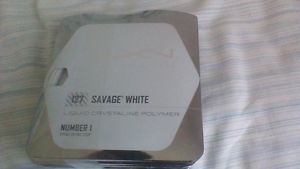 5 x LUXILON SAVAGE WHITE 16 (1.27) - 12.2m / 40ft - Tennis Rasquet String Set