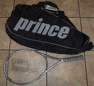 Prince O3 Silver Speedzone 118 Tennis Racquet Racket Carbon Wave Matrix W/ Case