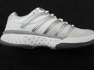 K SWISS womens 9.5 Bigshot white silver tennis shoes 92638155 NEW