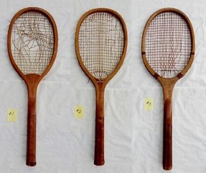 Vintage TENNIS  RACQUETS - 3 - Wood Early  1900's - Rare