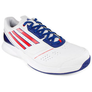 New Men's adidas adizero Ace II Tennis Shoes size 8 Running White/ Dark Blue