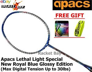 APACS LETHAL LIGHT SPECIAL Royal Blue. (6U) Badminton Racket Free String & Grip