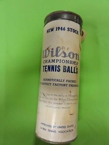 1946 Unopened Wilson Tennis Ball Can with scarce paper label