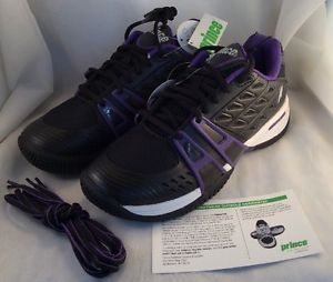 NEW Prince Ladies Tennis Shoes T24 Size 8 Black White Purple Womens 39.5
