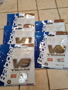 (5 Sets) Babolat VS TEAM Natural Gut Tennis String 17