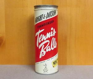 Vintage Wright & Ditson Championship Tennis Balls in Original Can Advertising