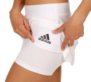 ADIDAS ALL PREMIUM TENNIS SKORT SKIRT - SIZE S SMALL - WHITE -