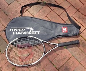 WILSON H6 HAMMER TENNIS RACQUET."OVERSIZE" CARBON MATRIX, ISOGRID, CASE, USED