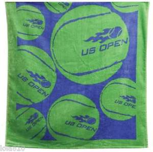 2015 USTA  US Open Tennis Beach Towel GREEN BLUE in sealed bag NWT!!!