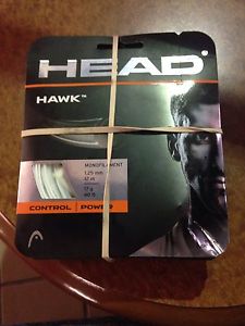 Head Hawk Tennis String 17g Bundle With 7 Sets Of String! White