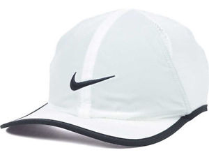 Nike White Black DRI-FIT Featherlight Relaxed Tennis Golf Hat Cap