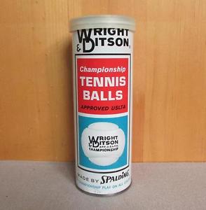 Vintage Wright & Ditson AG Spalding Co Tennis Ball Can 3 Balls Advertising Nice!