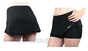 Sexy!! Nike Straight Court Womens Tennis Skirt Skort 646167-010 Black/White New