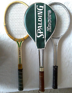 Lot of 3 Vintage Tennis Racquets - Classic II, Spalding w/cover, and Wilshire