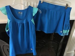 Women's Fila Tennis Outfit (Skirt & Top,)Size Medium, Like New!!!