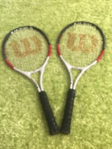 Wilson Titanium Ultra Soft ShockTennis Racquet Lot Of Two with cushion pro grip