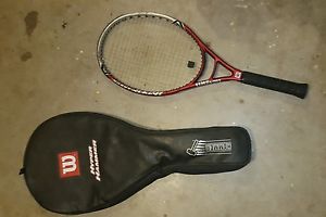 nice clean rare Wilson Hyper Hammer H Blaze Tennis Racquet grip Size 4 5/8 rare