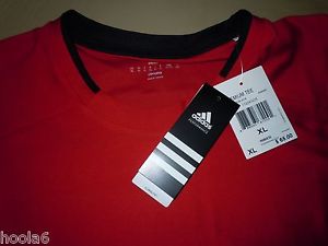 Adidas Tennis - Premium ClimaLite Crew Tee (XL) Red  / Black AA6440 $65