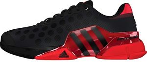 Adidas Barricade 2105 mens tennis shoe black/bright red size 9