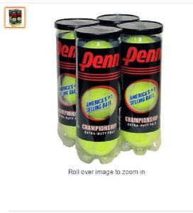 Penn Championship Extra Duty Tennis Balls (4-Cans, Shrinkwrapped)