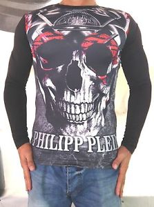 New Philipp Plein Men's Long Sleeve T-Shirt Pullover Fashion Size:S Men Clothing