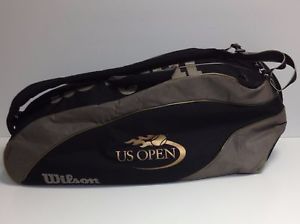 Wilson US Open XL Black 12 Racquet Tennis Duffel Bag w/ Shoulder & Handle Straps