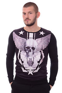 New Philipp Plein Winter Men's Pullover Fashion T-Shirt Size:L Men's Clothing