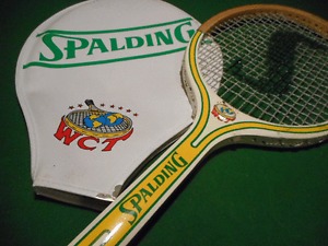 1968 SPALDING WCT WOOD TENNIS RACKET..WORLD CHAMPIONSHIP TENNIS..VINTAGE RARE