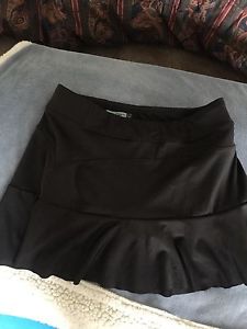 Black Med NWT Tennis Skirt Designer $75 Retail Attached Ball Spandex Shorts