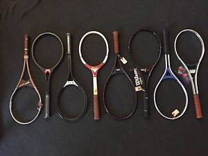 8 VINTAGE Tennis Rackets