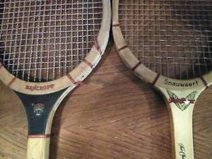 13 OLD WOOD RACKETS WILSON THE CANNON DEFIANCE LAWFORD ARGOSY SNAUWAERT RAWLINGS