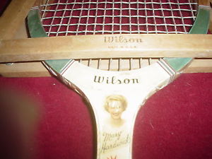 VINTAGE MARY HARTWICK VALIANT WILSON TENNIS RACKET MADE IN USA