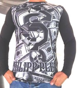 New Philipp Plein Men's Long Sleeve T-Shirt Pullover Fashion Size:M Men Clothing