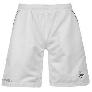 Dunlop Performance Tennis Shorts Mens White Racket Sports Short Sportswear